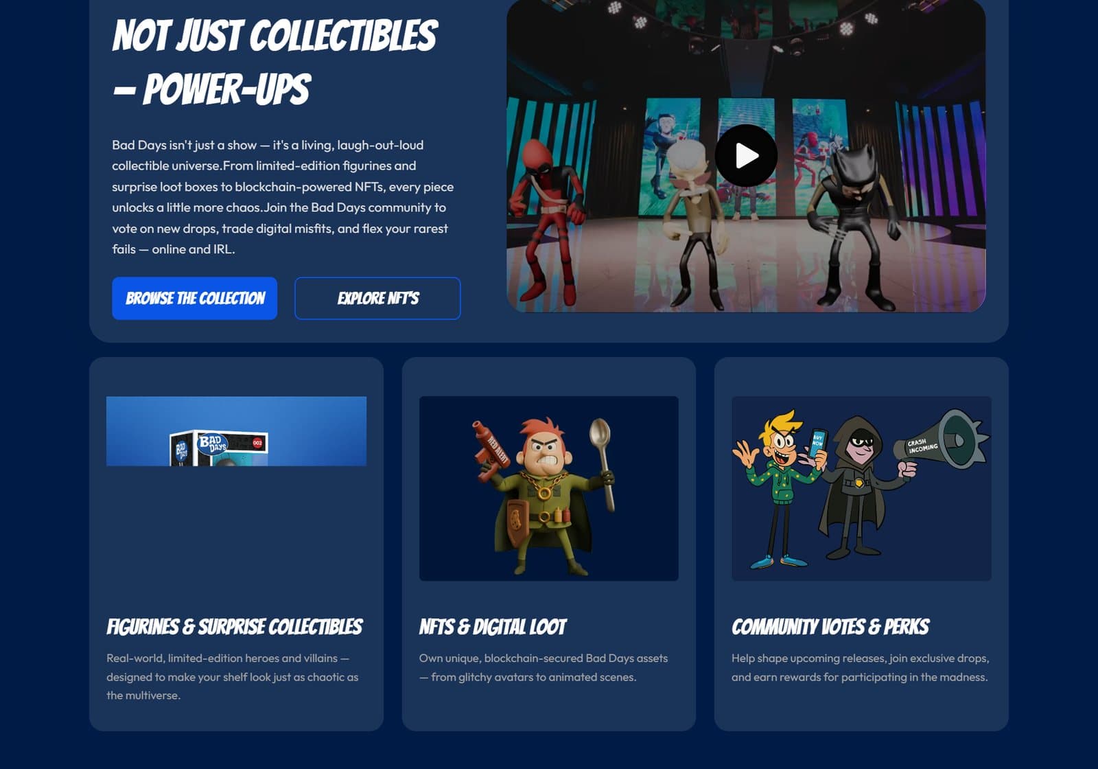 Bad Days, Collectibles, NFTs and perks