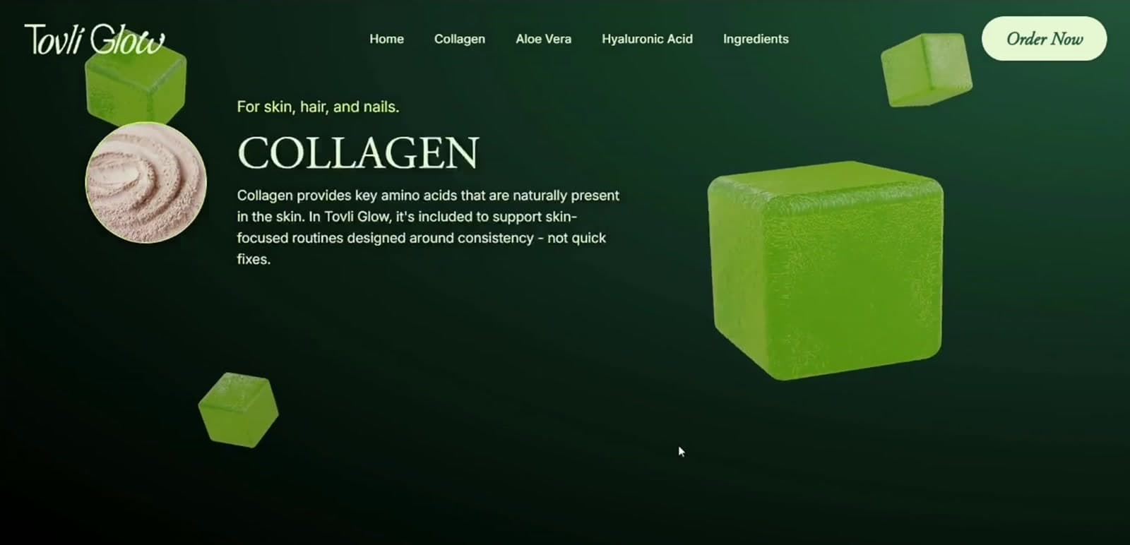 Tovli Glow, Collagen