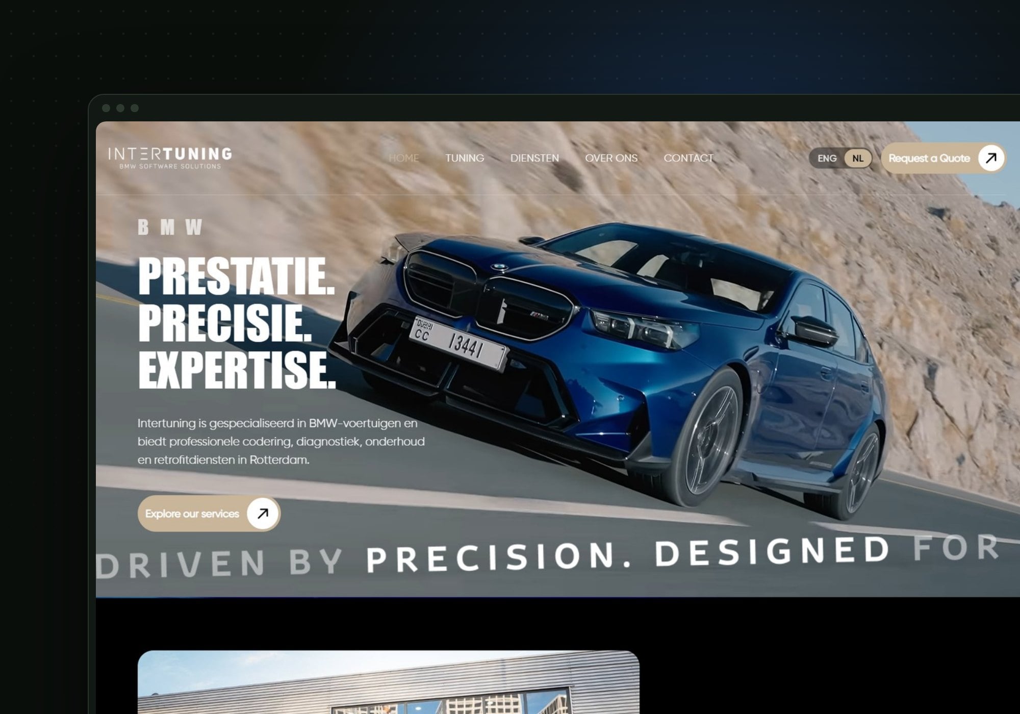 Intertuning, website project by Syncxperts